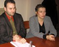Pavel Hofrichter a Petra Buzková na tiskové konferenci.