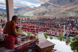 Dalajláma ve škole v Mulbekhu v Malém Tibetu